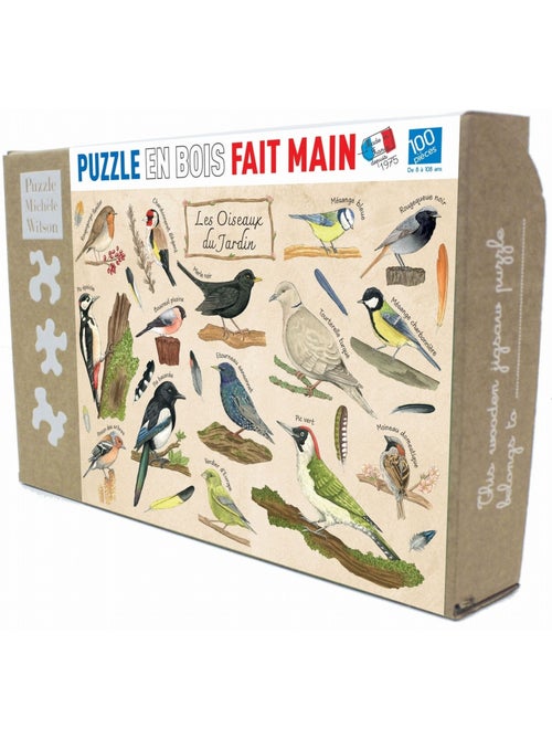 Puzzle les oiseaux du jardin 100 pcs - Kiabi