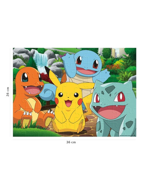 Puzzle Les Pokémon au parc 60 pcs - Kiabi
