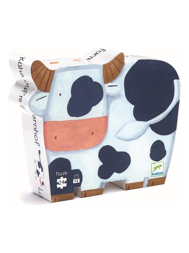 Puzzle les vaches à la ferme, 24 pièces N/A - Kiabi