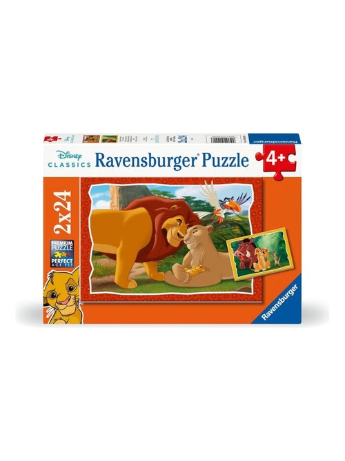 Puzzle L'histoire de la vie Le Roi Lion 2x24 pcs - Kiabi