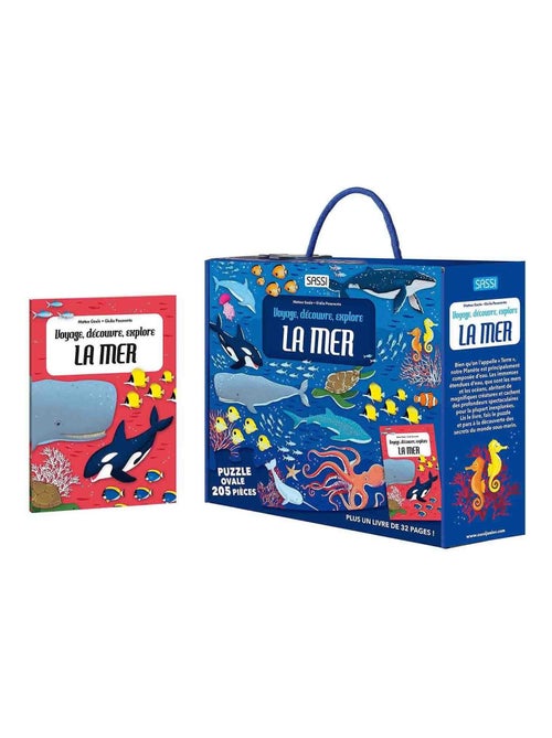 Puzzle & Livre - Voyage, découvre, explore, La mer Sassi Junior - Kiabi