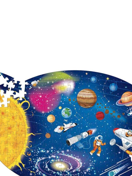 Puzzle & Livre - Voyagez, découvrez, explorez, L'Espace, le système solaire Sassi Junior - Kiabi