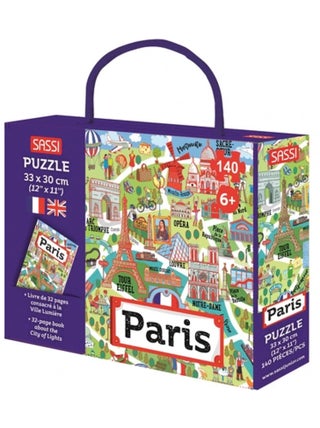 Puzzle & Livre - Voyagez, découvrez, explorez, Paris Sassi Junior