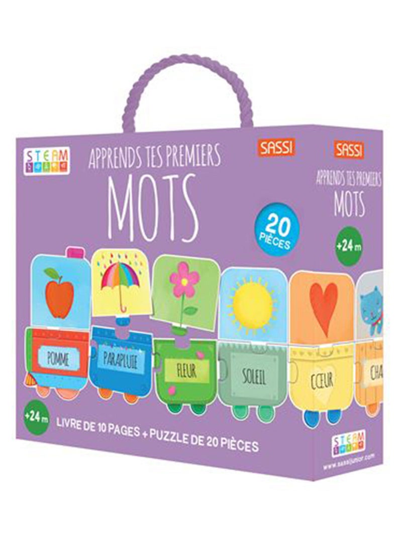 Puzzle & Livre, Apprends tes premiers mots Sassi Junior N/A - Kiabi