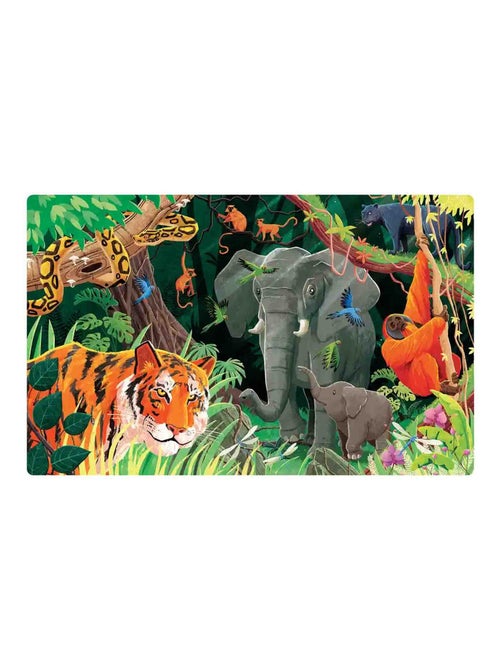 Puzzle & Livre La planète en danger, La jungle Sassi Junior - Kiabi