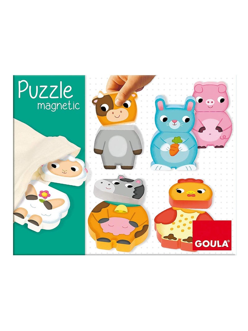 Puzzle magnétique Animaux de la ferme Beige - Kiabi