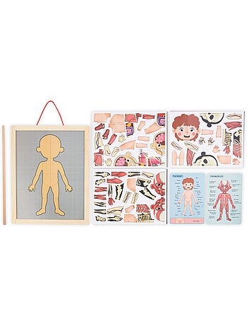 Puzzle magnétique tableau anatomie corps humain bois mamabrum