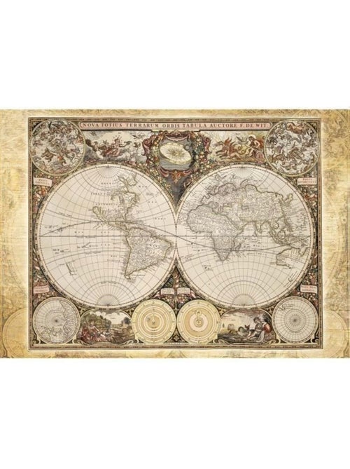 Puzzle Mappemonde Historique - Schmidt Spiele - 2000 Pièces - Qualité Premium - Kiabi