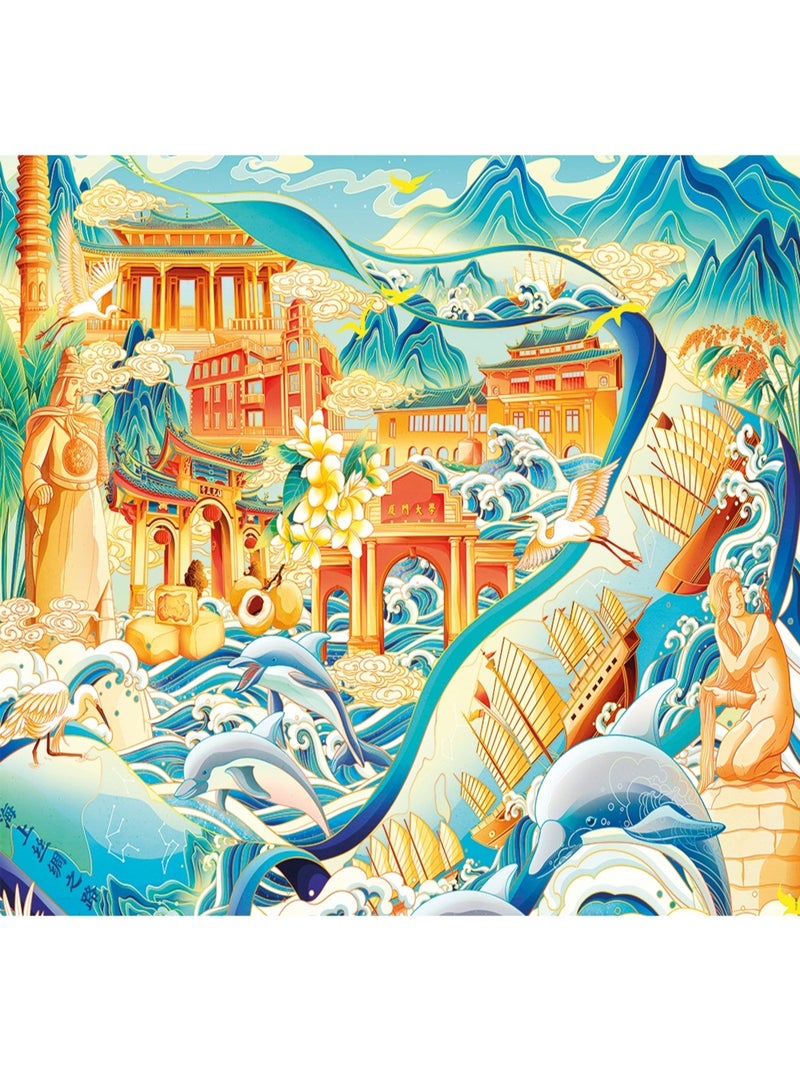 Puzzle Merveilles d'Asie 1500 pcs N/A - Kiabi