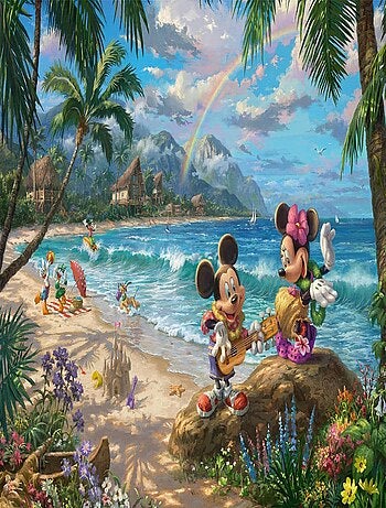 Puzzle Mickey et Minnie à Hawaï 1000 pcs