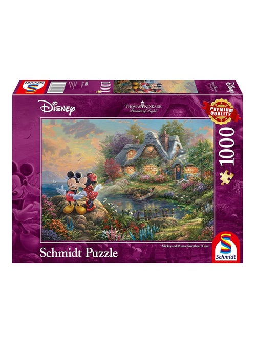 Puzzle Mickey et Minnie amoureux 1000 pcs - Kiabi