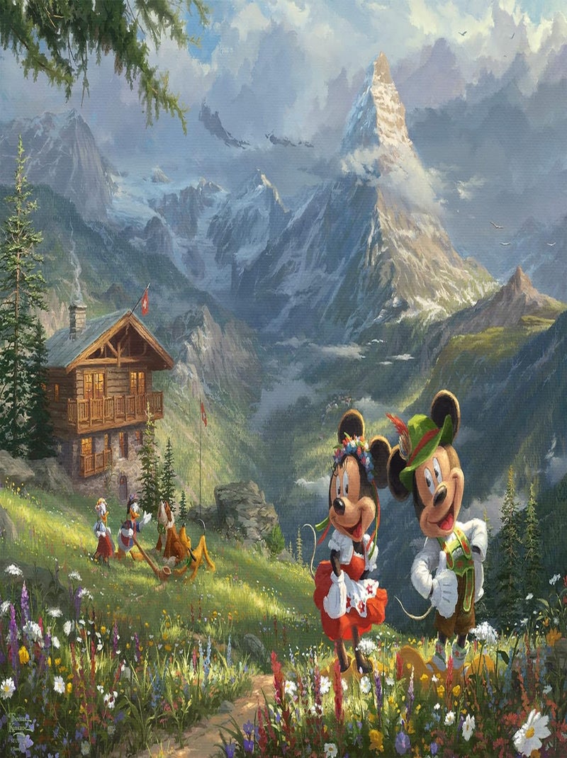 Puzzle Mickey et Minnie dans les Alpes 1000 pcs N/A - Kiabi