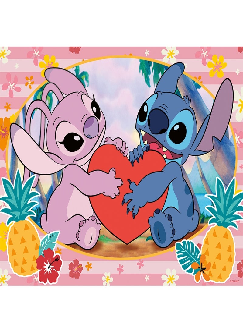 Puzzle Moment en amoureux Stitch 150 pcs N/A - Kiabi