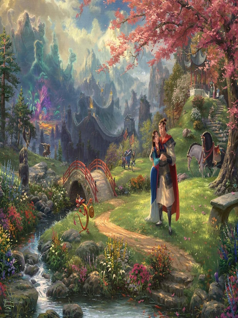 Puzzle Mulan Fleurs d'Amour 1000 pcs N/A - Kiabi