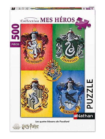 Puzzle N 500 pièces - Les quatre blasons de Poudlard / Harry Potter