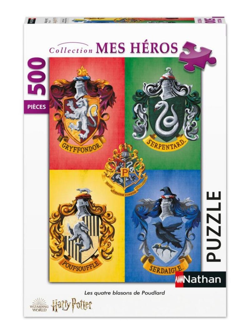 Puzzle N 500  pièces -  Les quatre blasons de Poudlard / Harry Potter N/A - Kiabi