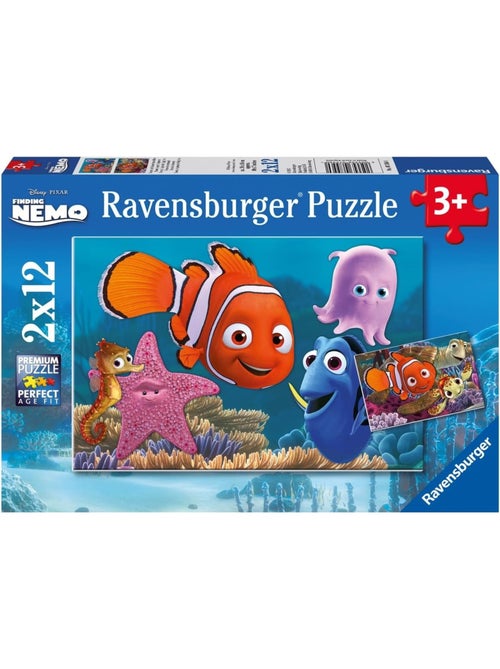 Puzzle némo le petit fugueur 2x12 pcs - Kiabi