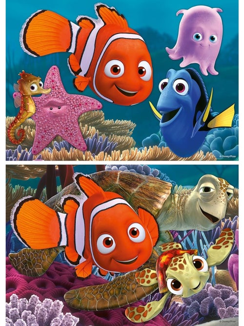 Puzzle némo le petit fugueur 2x12 pcs - Kiabi