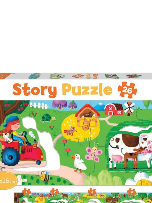 Puzzle panoramique 26 pièces : Story Puzzle : La Ferme - Kiabi