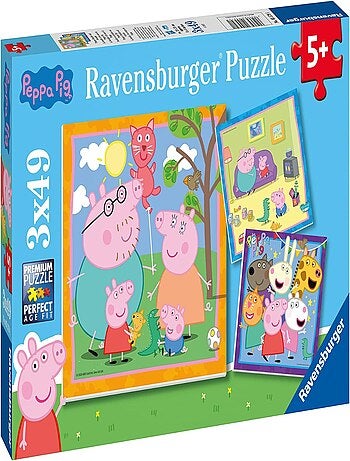 Puzzle Peppa Pig 3x49 pcs