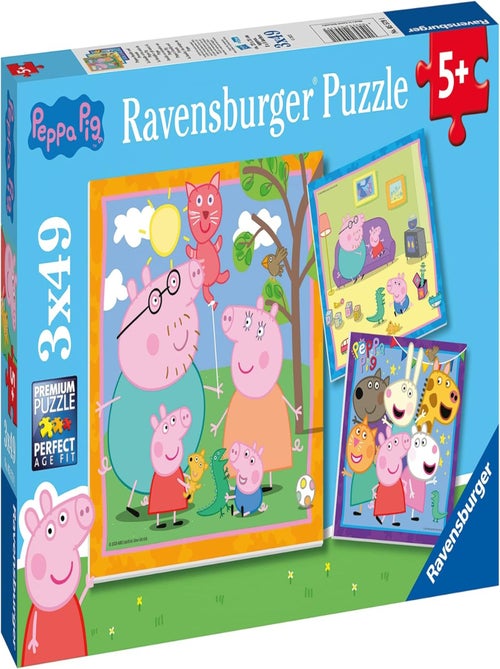 Puzzle Peppa Pig 3x49 pcs - Kiabi