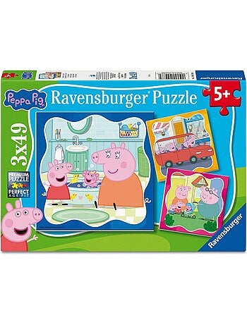 Puzzle peppa pig la famille d'abord 3x49 pcs