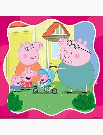 Puzzle peppa pig la famille d'abord 3x49 pcs