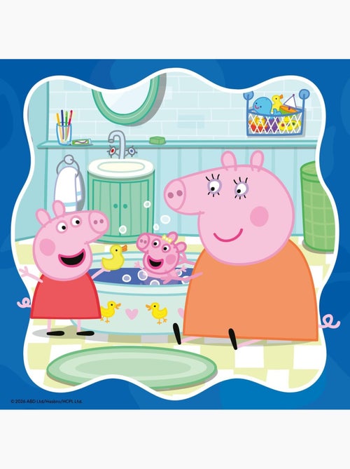 Puzzle peppa pig la famille d'abord 3x49 pcs - Kiabi