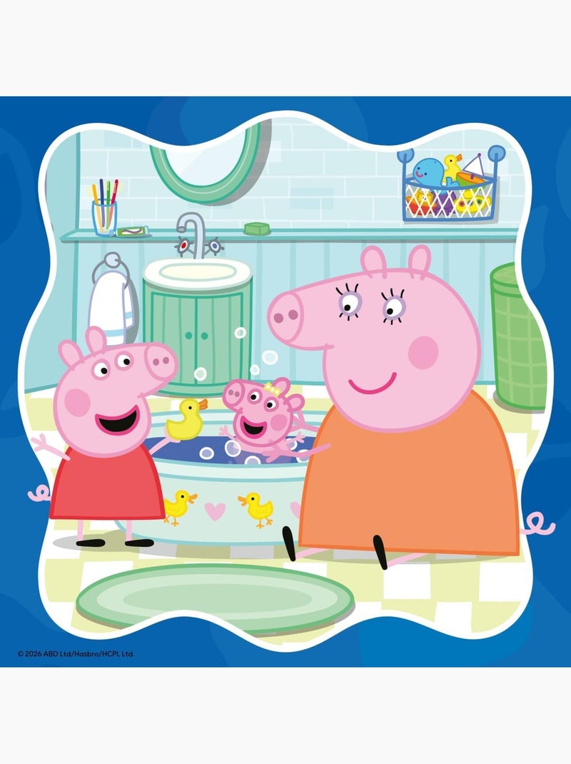 Puzzle peppa pig la famille d'abord 3x49 pcs N/A - Kiabi