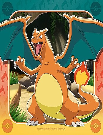 Puzzle Pikachu, Dracaufeu et Evoli 3x49 pcs