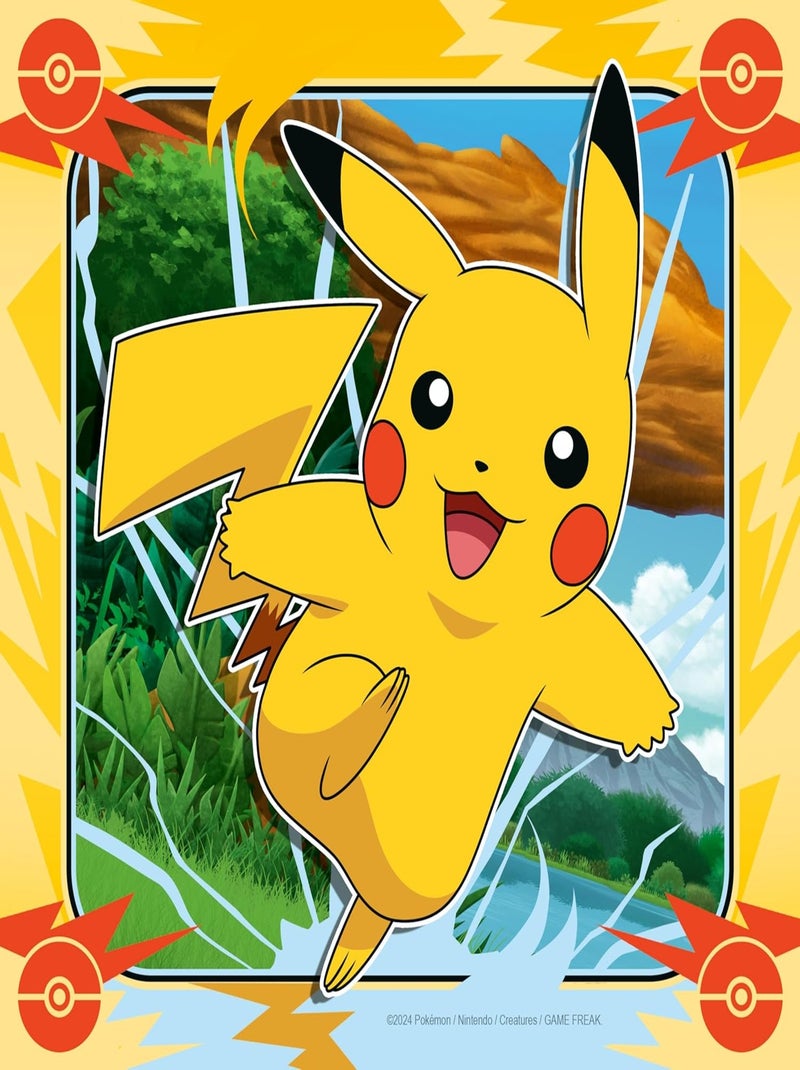 Puzzle Pikachu, Dracaufeu et Evoli 3x49 pcs N/A - Kiabi