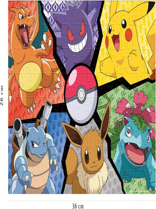 Puzzle Pikachu, Evoli et compagnie 100 pcs - Kiabi