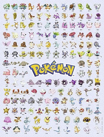 Puzzle Pokédex Pokémon 500 pcs