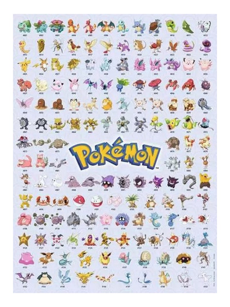Puzzle Pokédex Pokémon 500 pièces N/A - Kiabi
