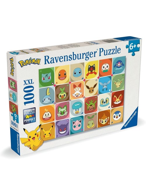 Puzzle Portraits de Pokémon 100 pcs XXL - Kiabi Puzzle Portraits de Pokémon 100 pcs XXL - Kiabi