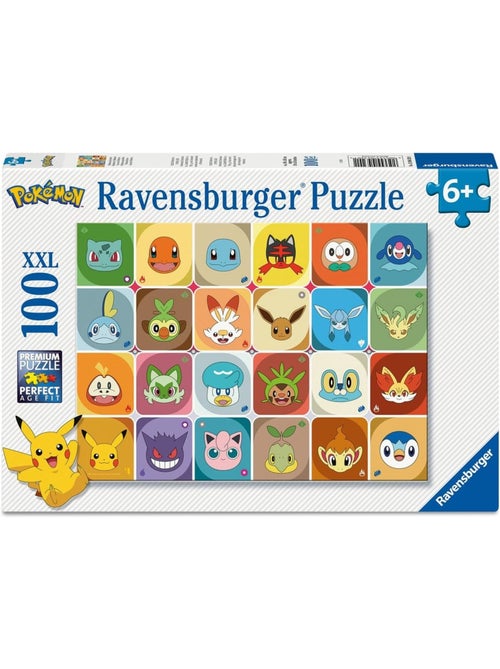 Puzzle Portraits de Pokémon 100 pcs XXL - Kiabi Puzzle Portraits de Pokémon 100 pcs XXL - Kiabi