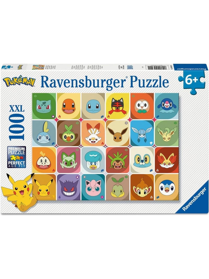 Puzzle Portraits de Pokémon 100 pcs XXL N/A - Kiabi