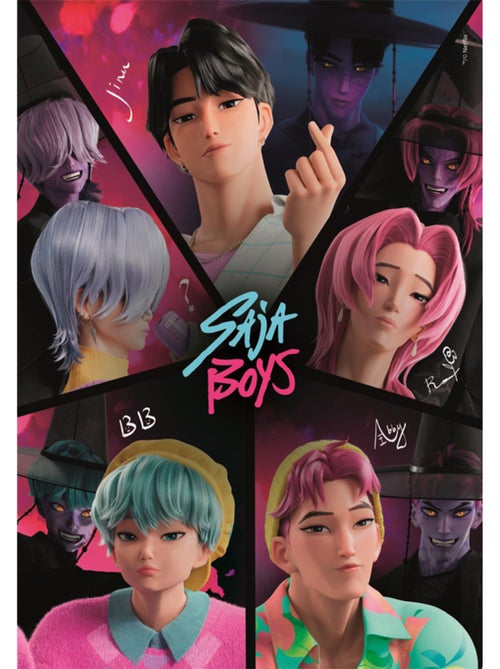 Puzzle poster 500 pièces kpop demon hunter - Kiabi