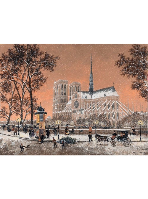 Puzzle Première neige sur Notre-Dame de Delacroix - Kiabi