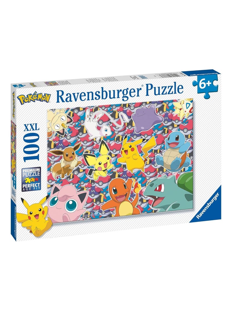 Puzzle Prêt pour la bataille Pokémon 100 pcs XXL N/A - Kiabi