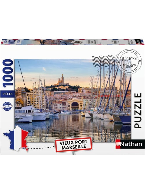Puzzle Promenade dans le vieux port Marseille 1000 pcs - Kiabi