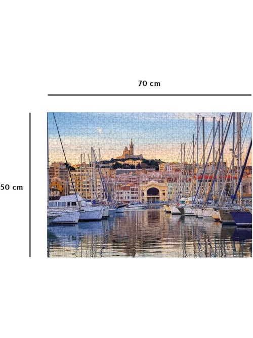 Puzzle Promenade dans le vieux port Marseille 1000 pcs - Kiabi