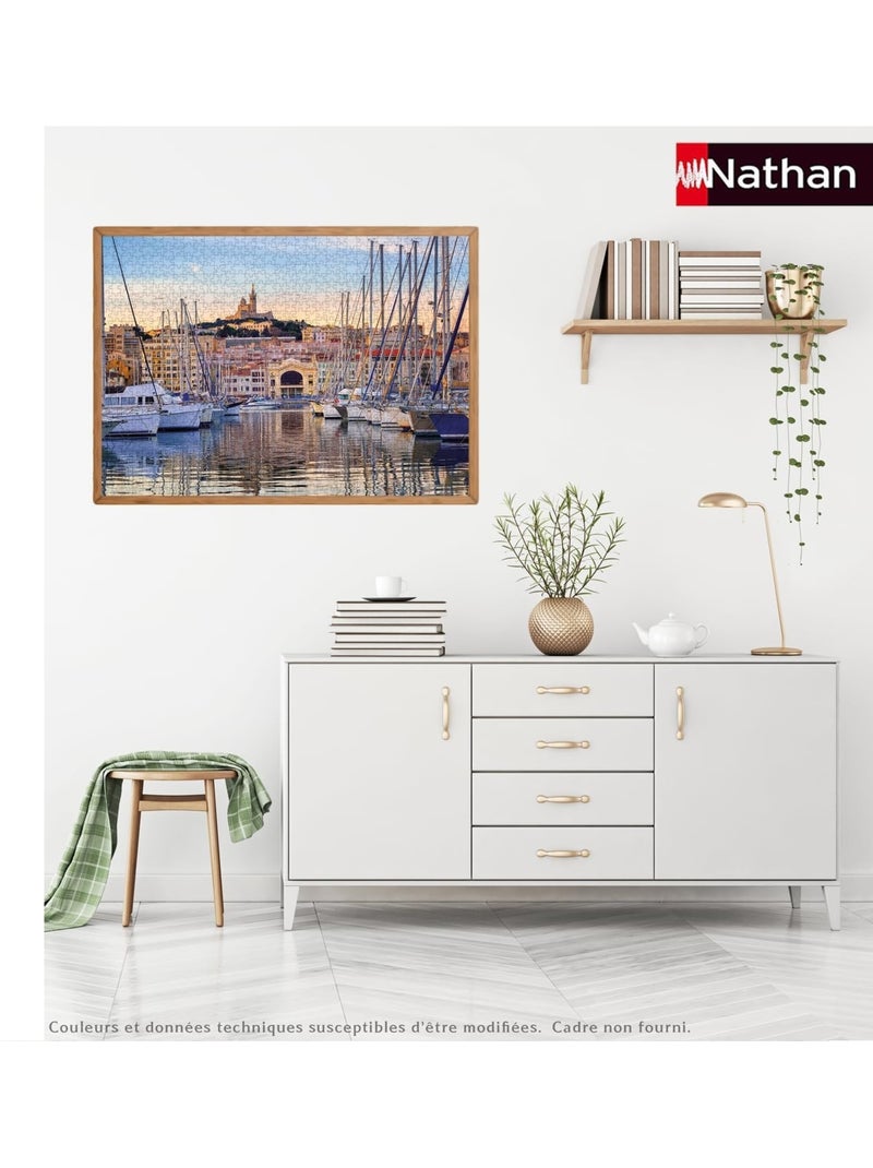 Puzzle Promenade dans le vieux port Marseille 1000 pcs N/A - Kiabi