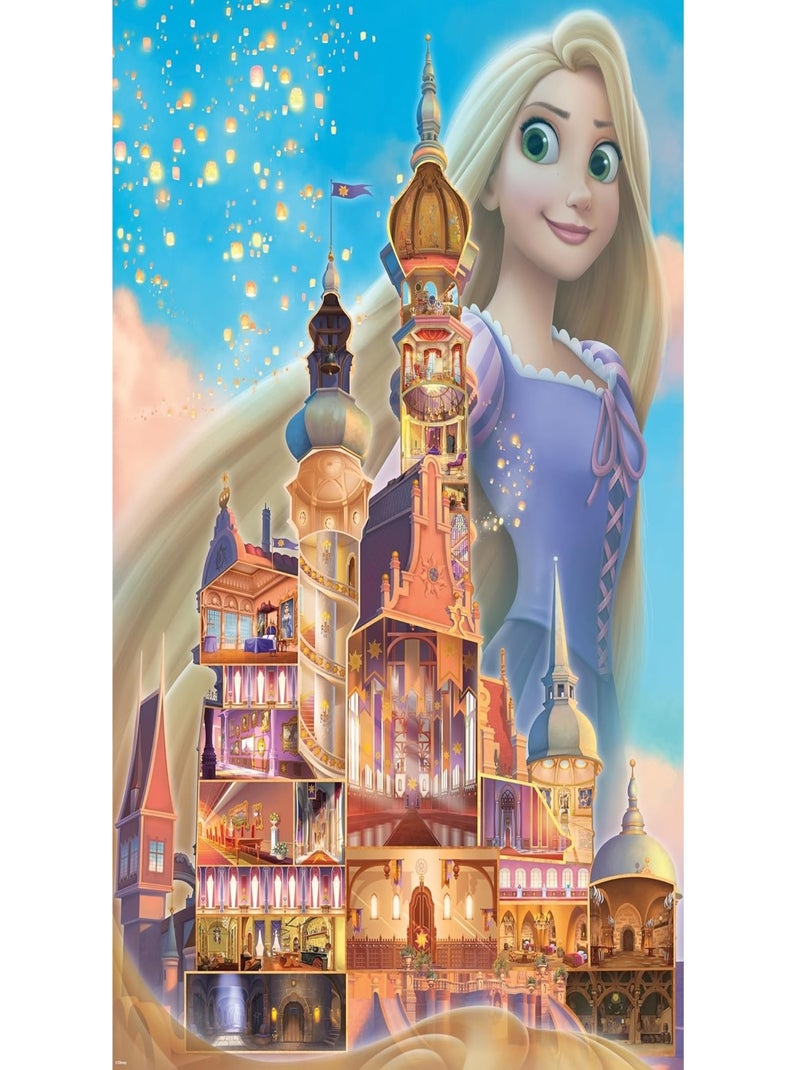Puzzle Raiponce Châteaux Disney 1000 pièces N/A - Kiabi