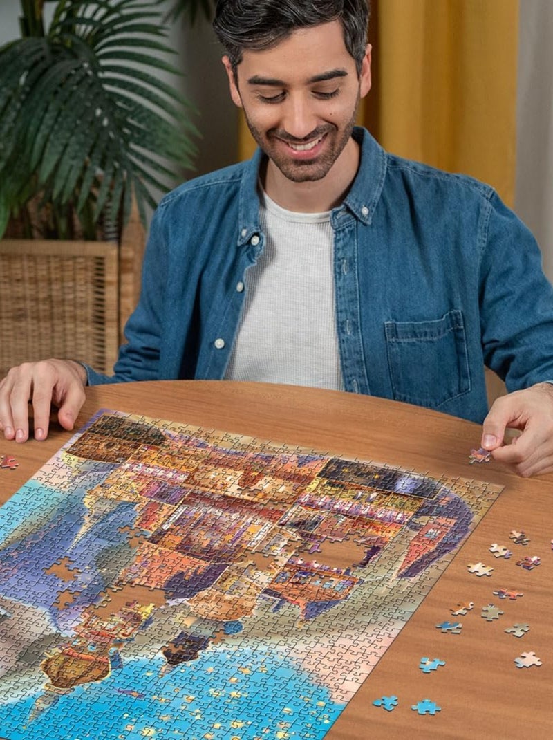 Puzzle Raiponce Châteaux Disney 1000 pièces N/A - Kiabi