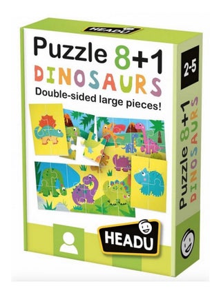 Puzzle recto verso 8+1 Dinosaures