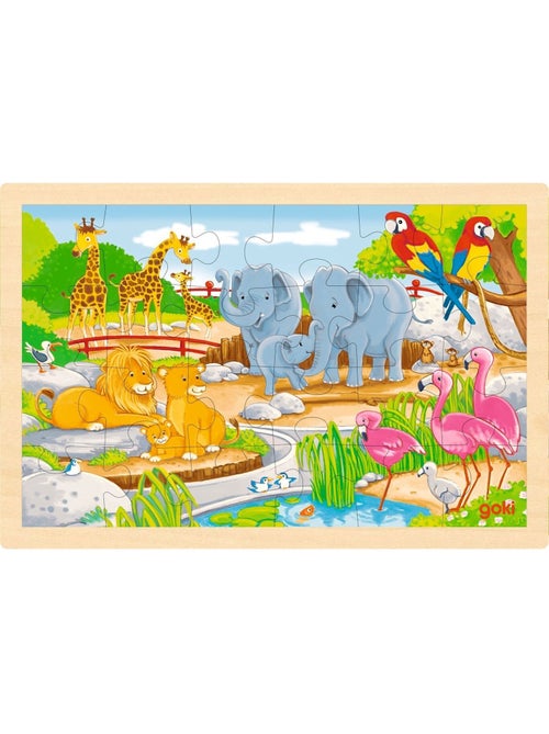 Puzzle réversible ferme et zoo 24 pcs - Kiabi