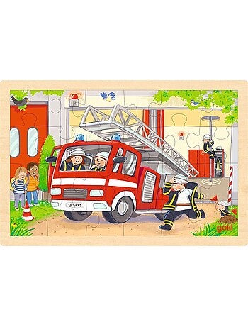 Puzzle réversible hélicoptère et pompiers 24 pcs