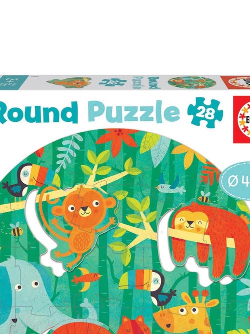 Puzzle Rond 28 pièces : La Jungle - Kiabi