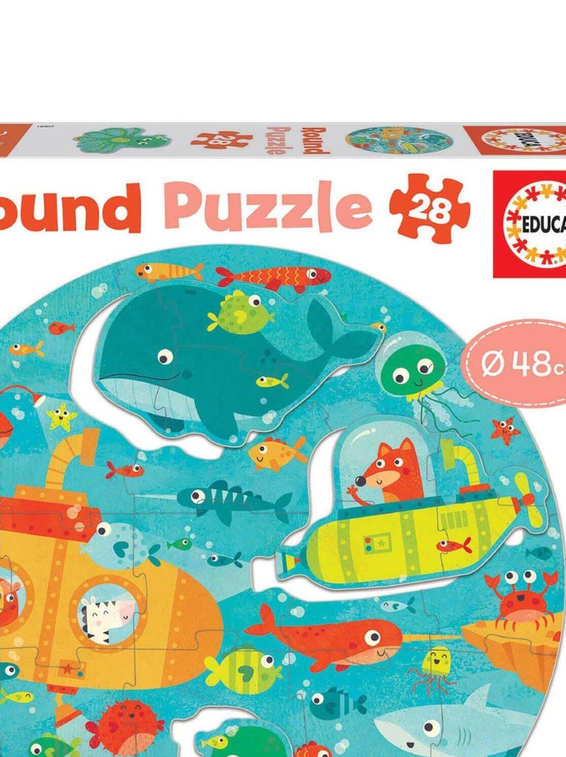 Puzzle Rond 28 pièces : Sous La Mer N/A - Kiabi